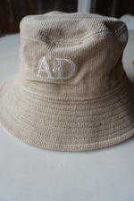 Cream cord bucket hat